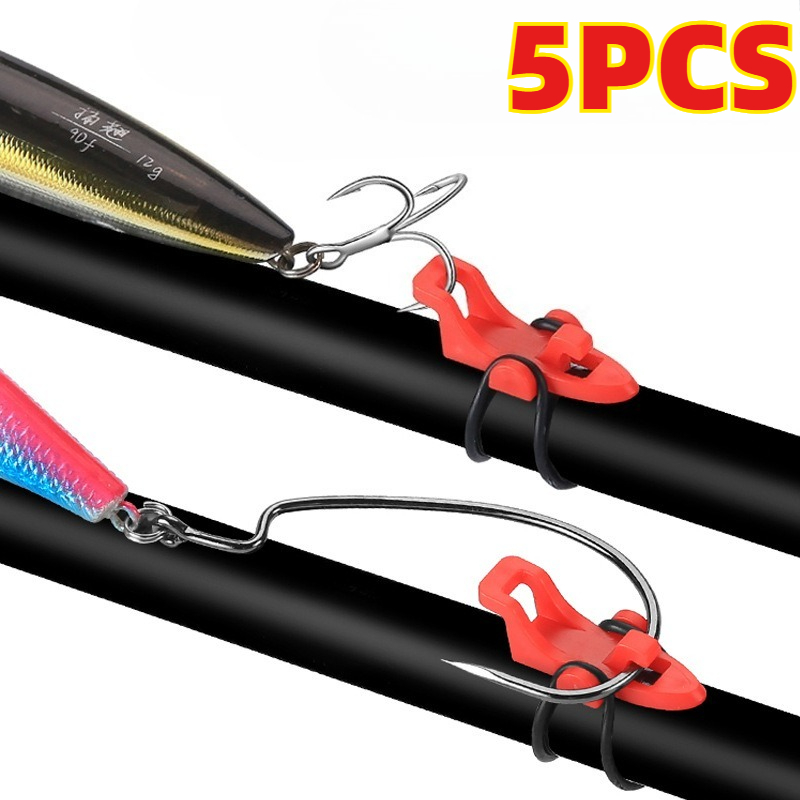 Fishing Lure Jig - 5pcs Fishing Rod Pole Hook Keeper