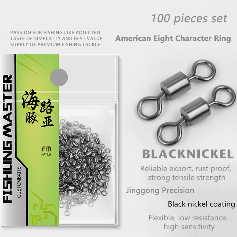 Fishing Lure Kit - ★▲100Pcs Fishing Swivels Stainless Steel Rolling