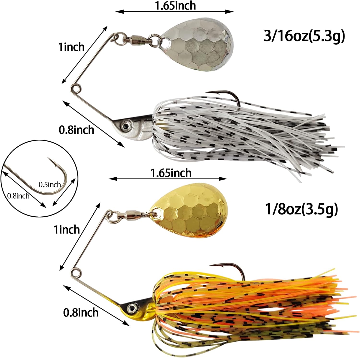 Eupheng Spinner Bait Spoon Wir - Fishing Lure Soft Plastic 评论和价格