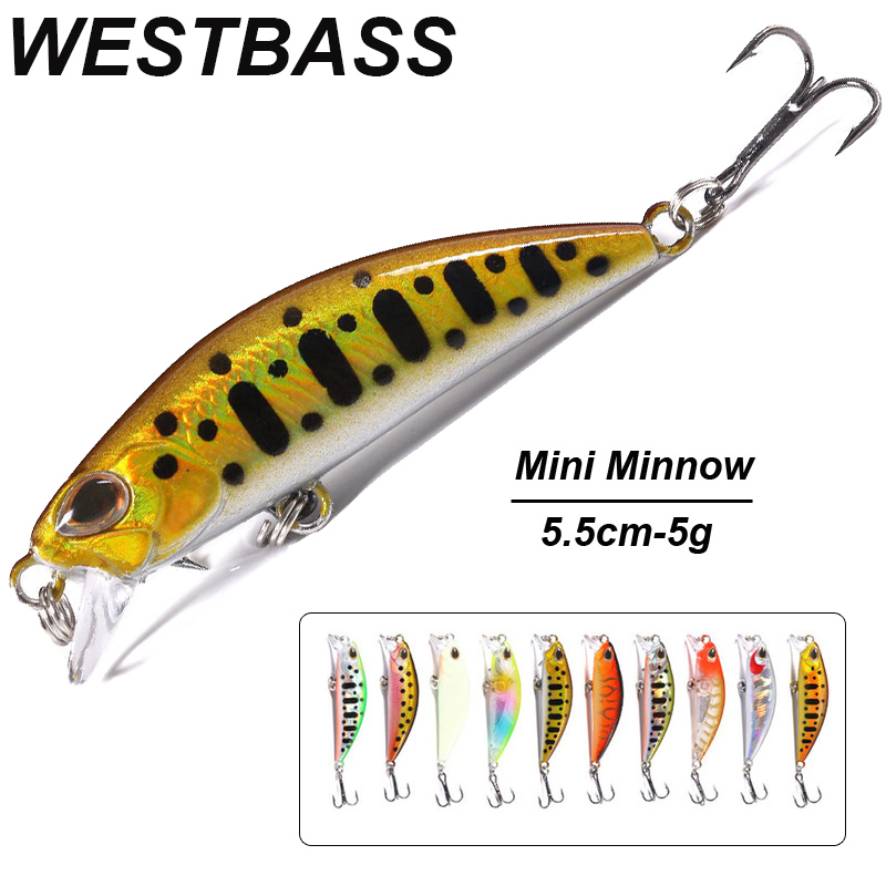 WESTBASS 1PX Micro Minnow Lure - Fishing Lure Popper 评论和价格