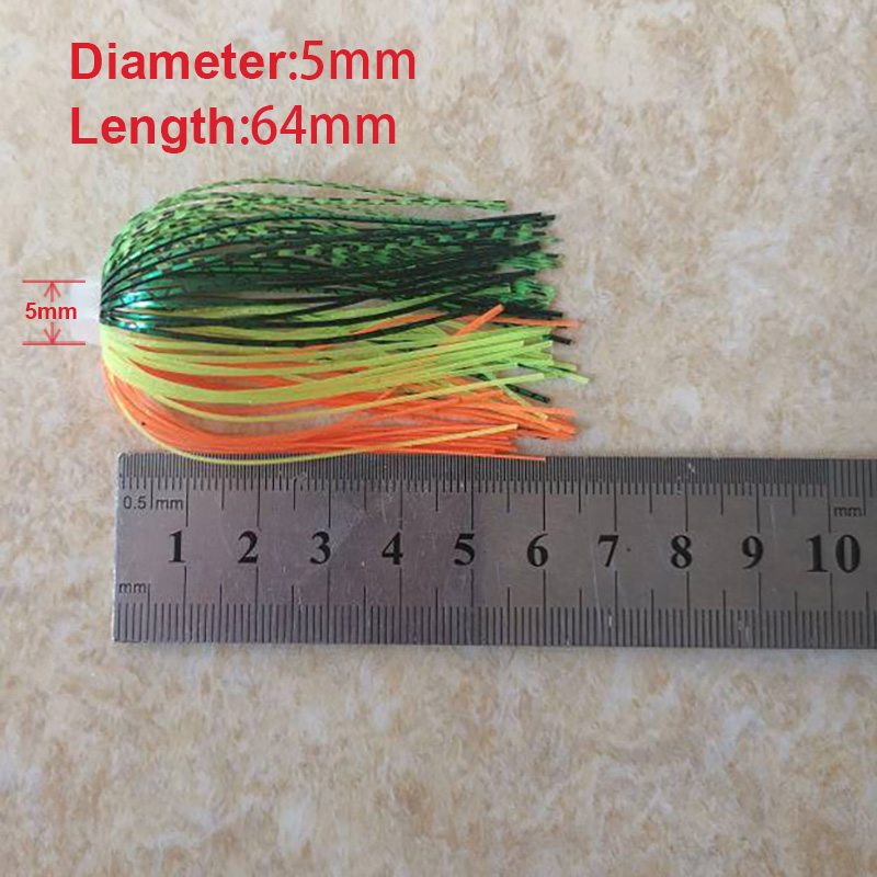 5 pcs/lot 88 Strands 64mm Sili - Fishing Lure Buzzbait 评论和价格