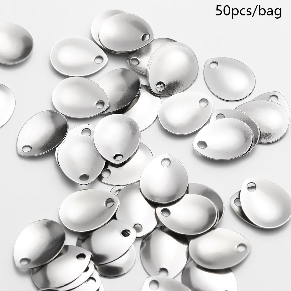 50PCS Silver Smooth Nickel Seq - Fishing Lure Spoon 评论和价格