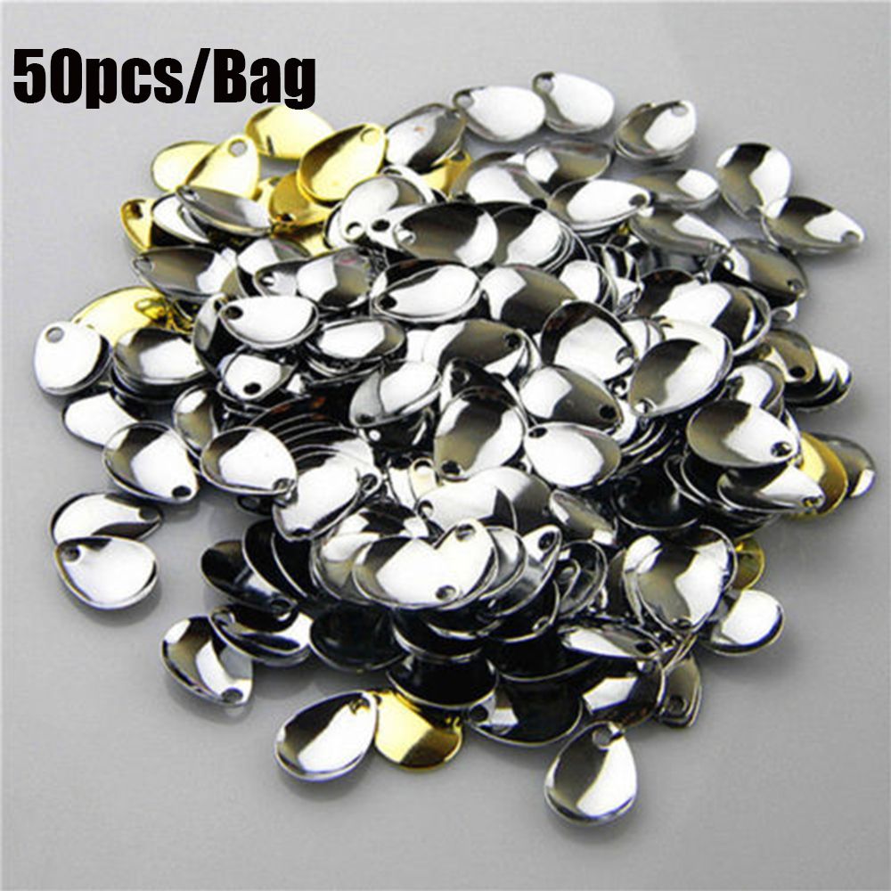 50PCS Silver Smooth Nickel Seq - Fishing Lure Spoon 评论和价格