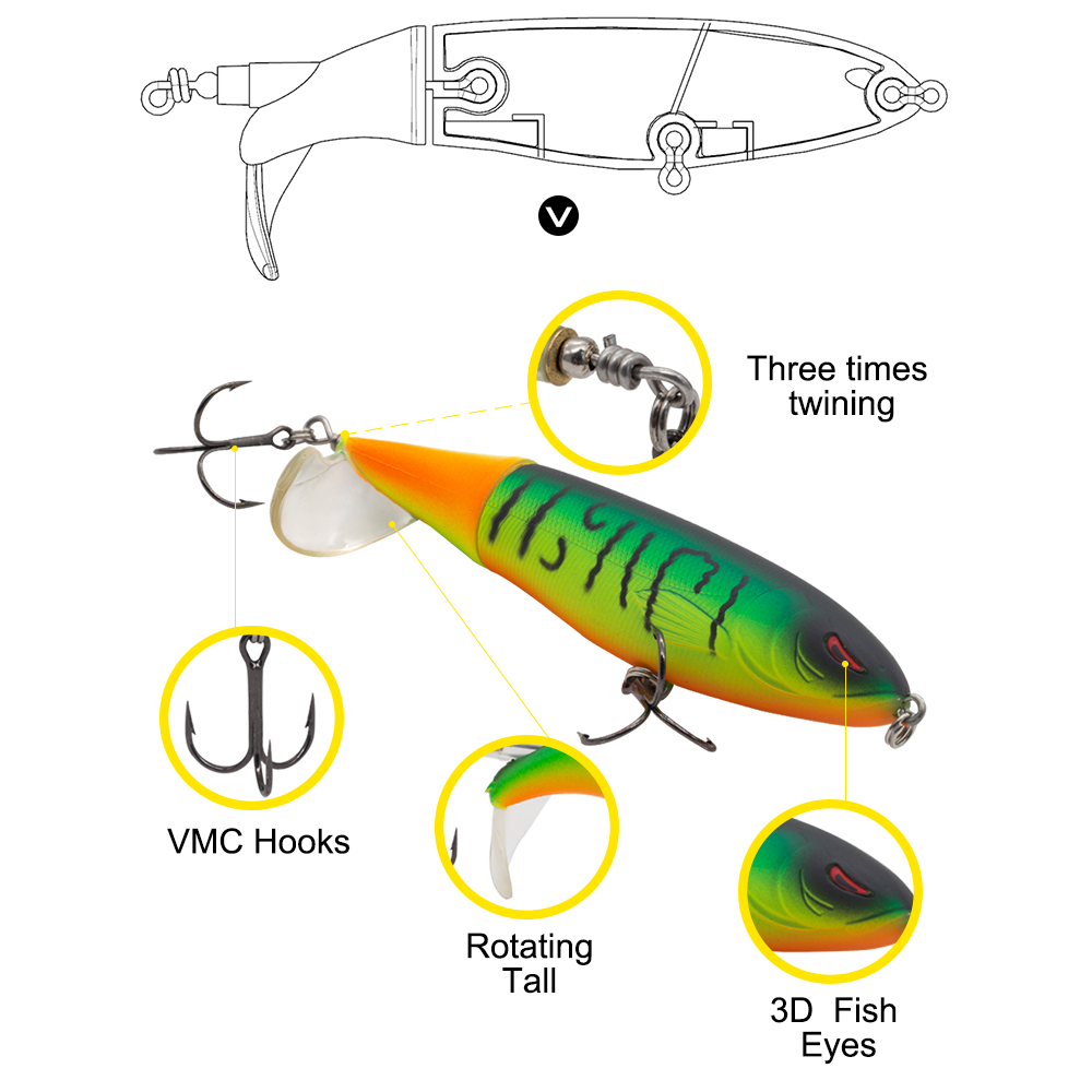 Hunthouse Whopper Plopper Hard - Fishing Lure Popper 评论和价格