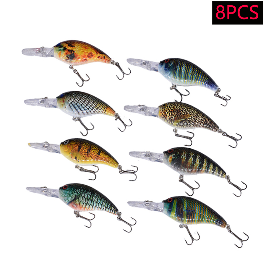 8pcs Jerkbait Minnow ABS Hard  - Fishing Lure Jerkbait 评论和价格