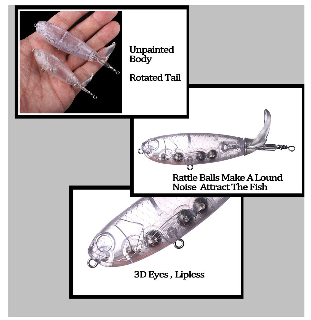 Chan’sHuang 20PCS Unpainted Bl - Fishing Lure Popper 评论和价格