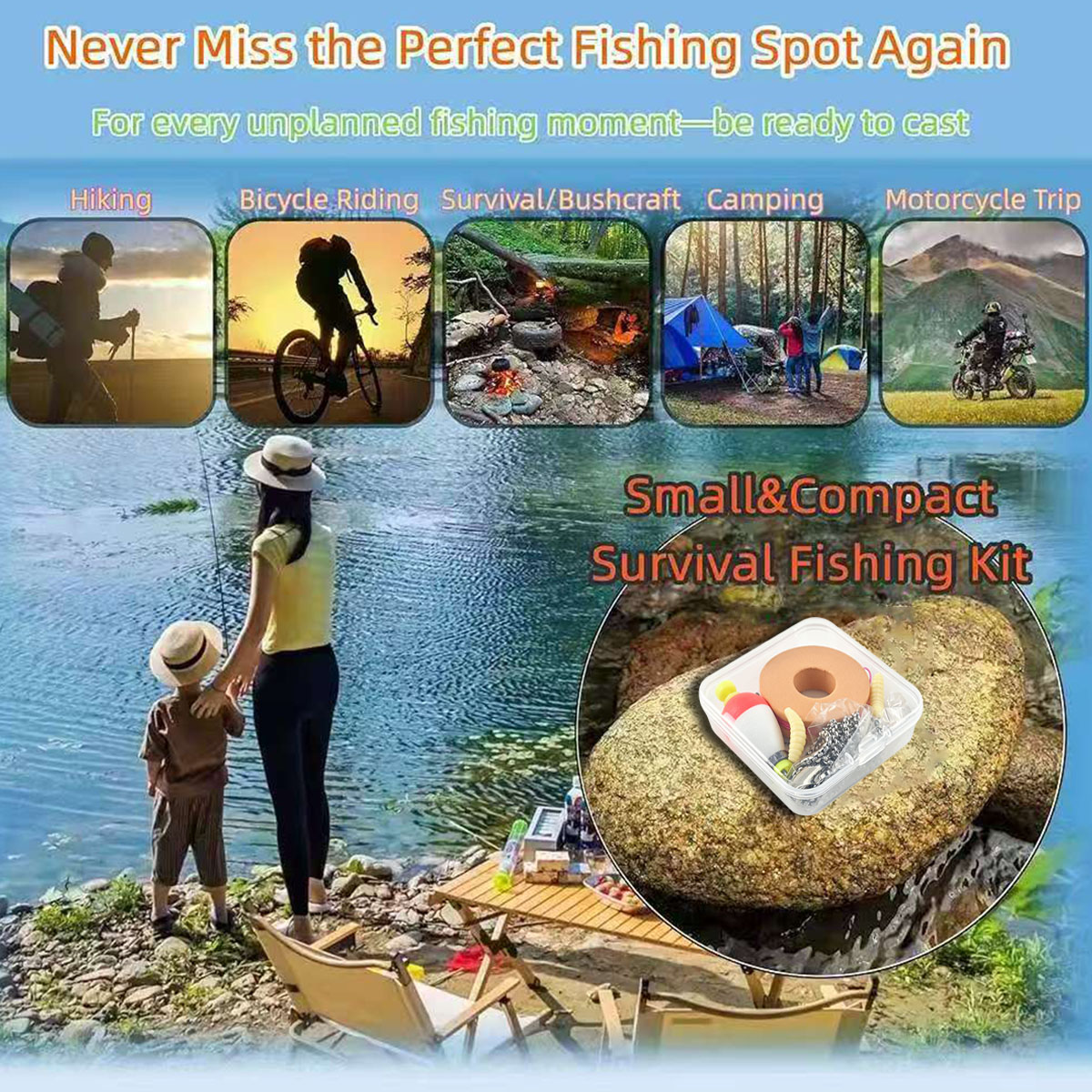 Portable Emergency Fishing Gea - Fishing Lure Kit 评论和价格
