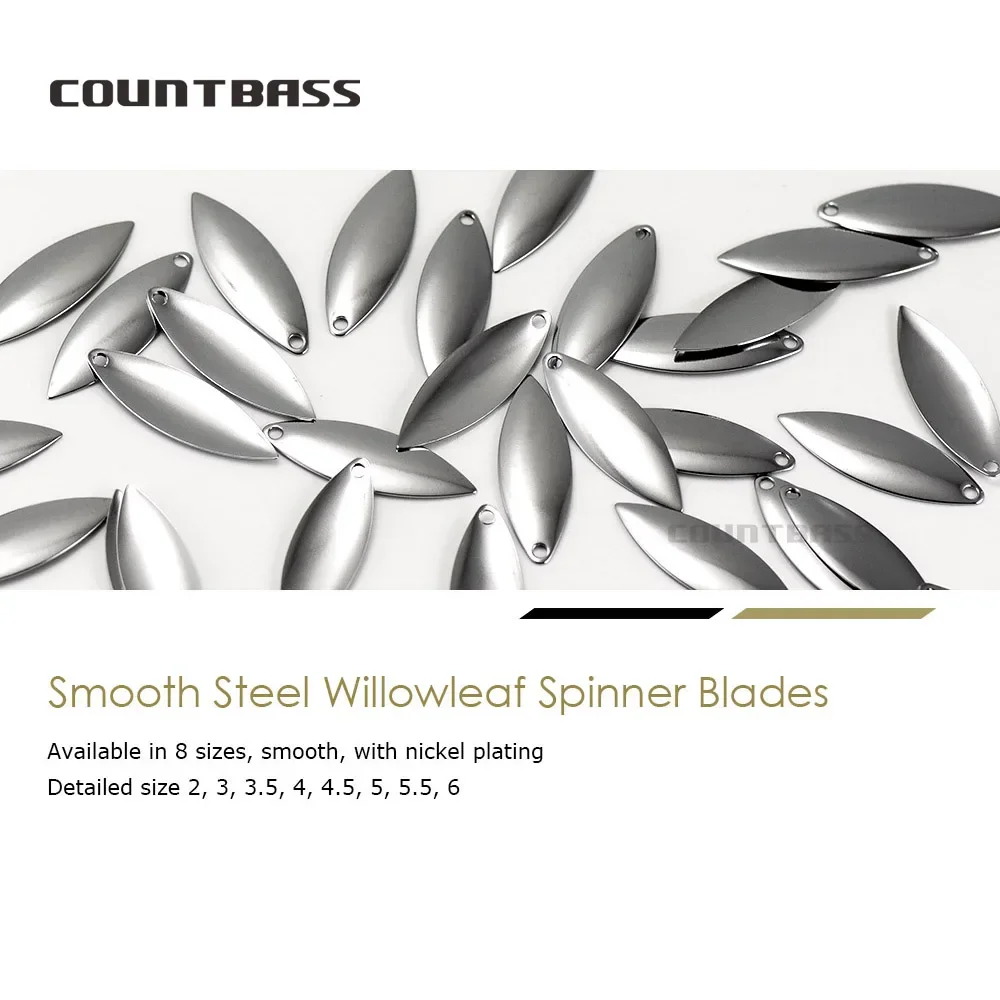 Countbass 50pcs Size 1-6 Nicke - Fishing Lure Blade Bait 评论和价格