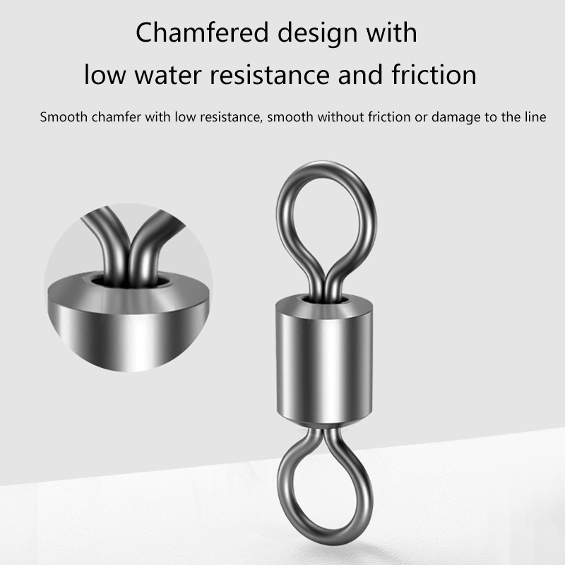 ★▲100Pcs Fishing Swivels Stain - Fishing Lure Kit 评论和价格