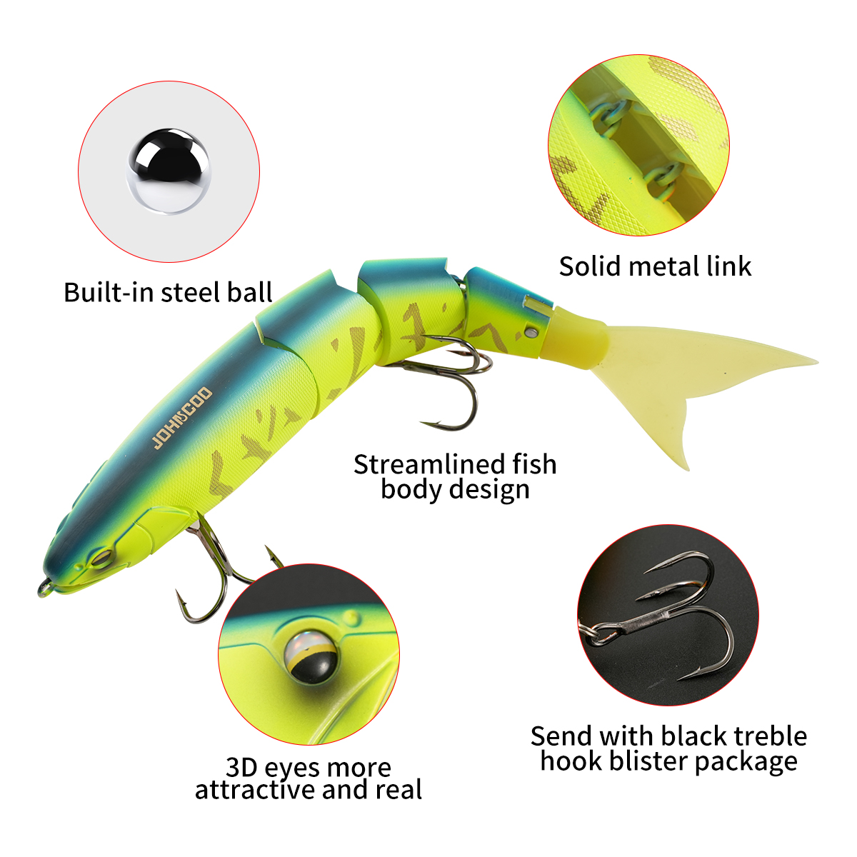 Johncoo Jointed Fishing Lure 2 - Fishing Lure Popper 评论和价格