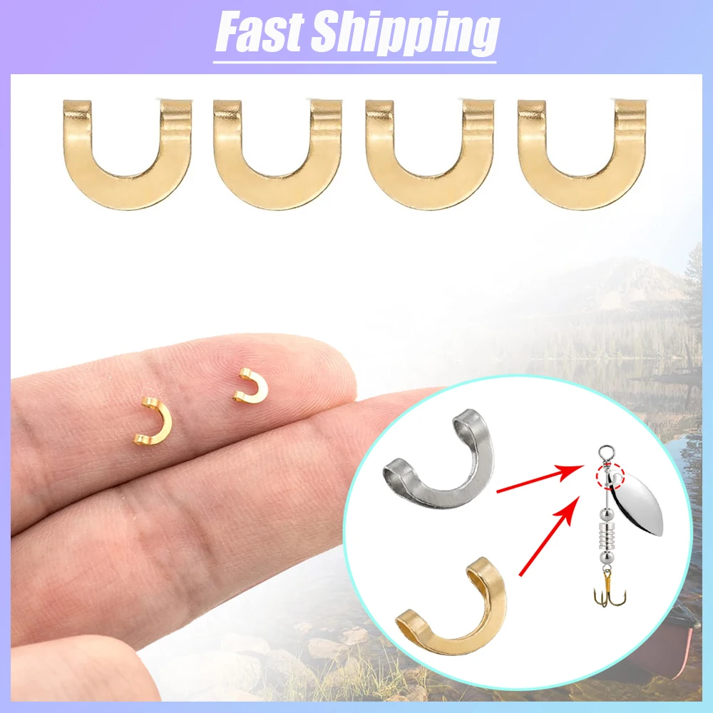 100pcs Fishing U Shaped Fixed  - Fishing Lure Spinnerbait 评论和价格