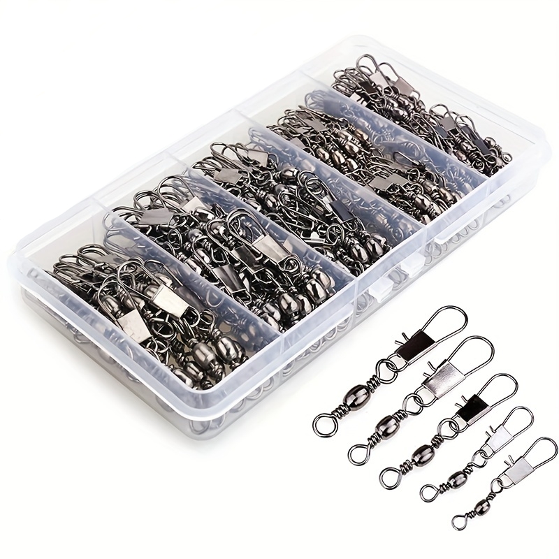 50/200pcs Barrel Snap Swivel F - Fishing Lure Accessories 评论和价格